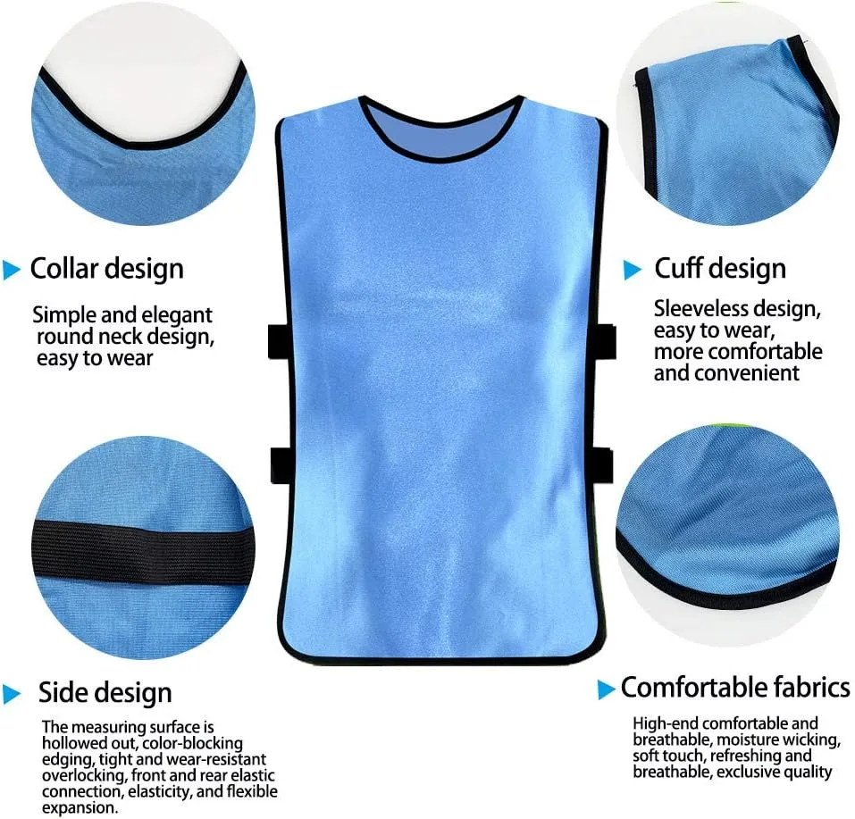 12 Pack Pennies for Soccer Scrimmage Vest Practice Jersey for Adult Youth