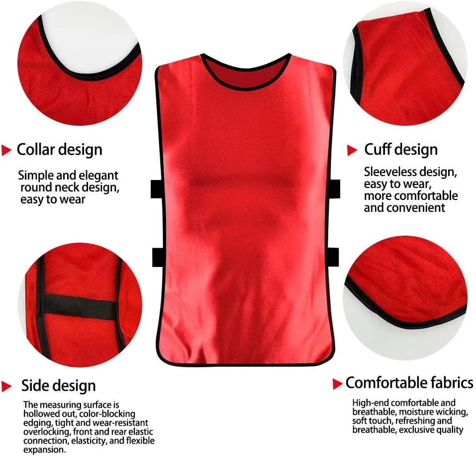 12 Pack Pennies for Soccer Scrimmage Vest Practice Jersey for Adult Youth