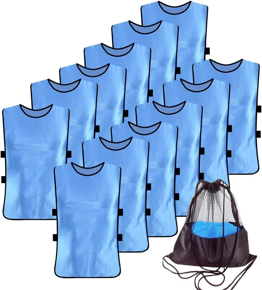 12 Pack Pennies for Soccer Scrimmage Vest Practice Jersey for Adult Youth
