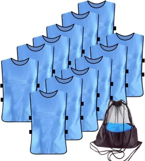 12 Pack Pennies for Soccer Scrimmage Vest Practice Jersey for Adult Youth