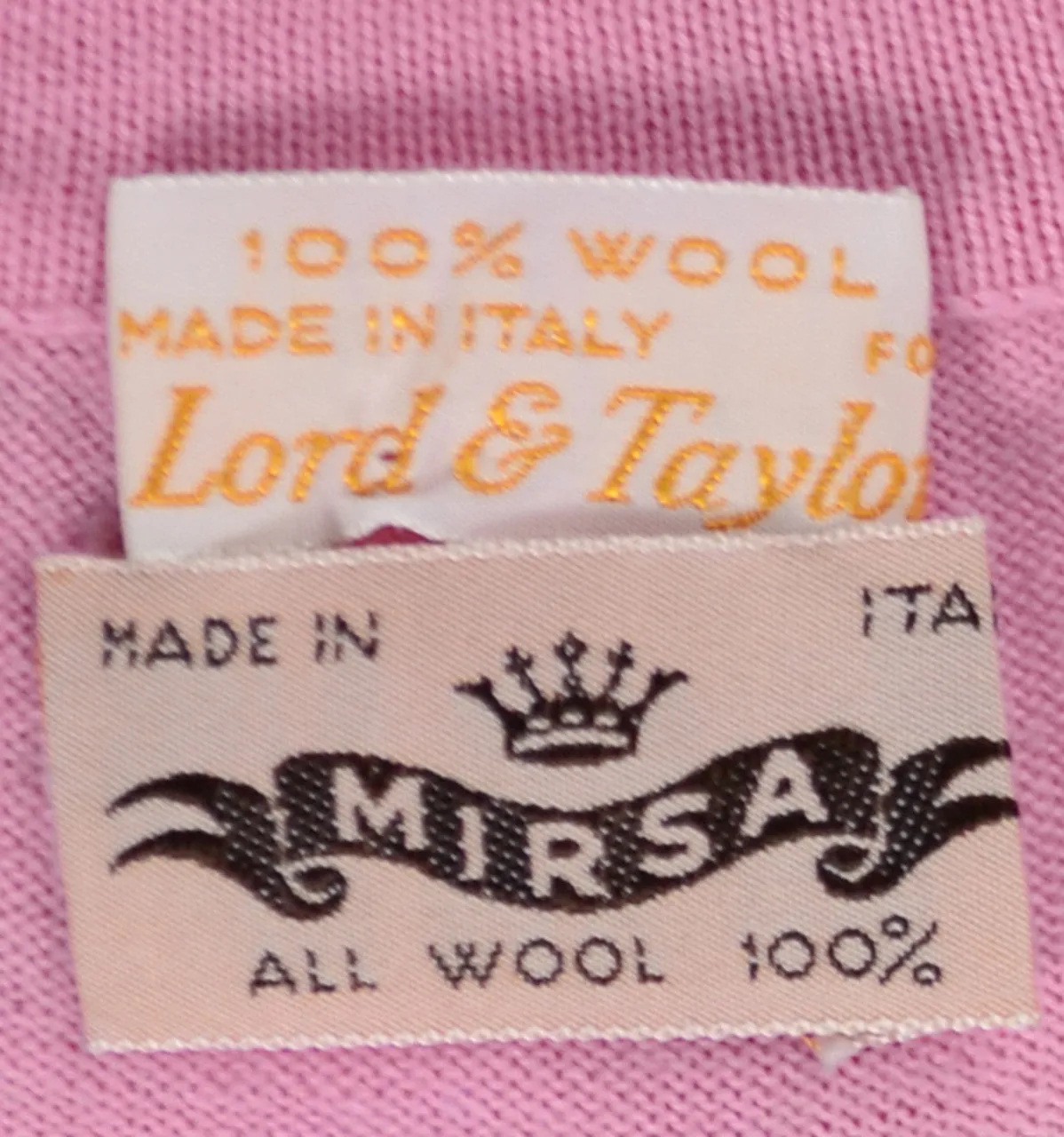 1950s Mirsa Vintage Pink Wool Short Sleeve Sweater