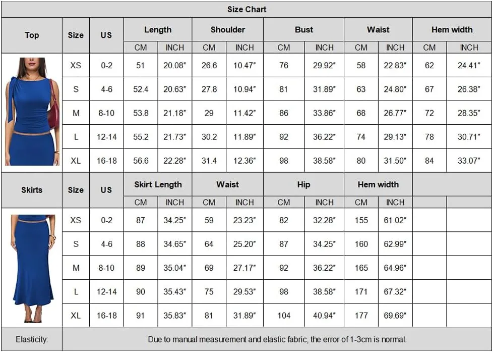 2 Piece Sets for Women Y2k Going Out Ruffle Trim Ruched Tank Top And High Waist Maxi Long Skirt Set Club Dress