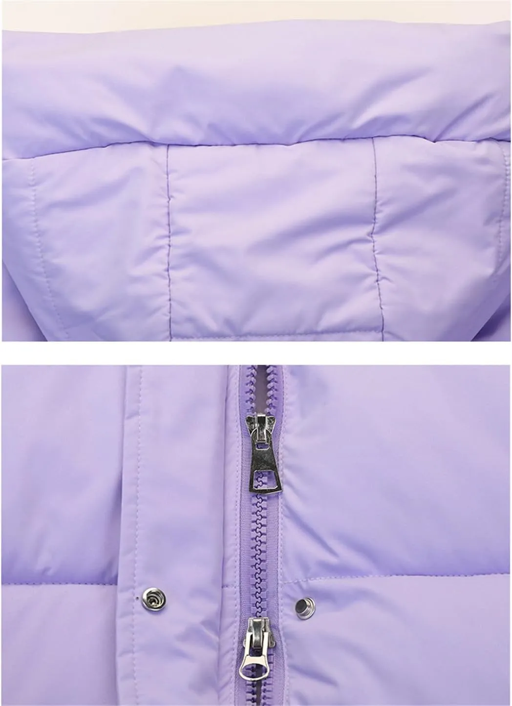 Adhdyuud Women Winter Long Hooded Parkas Puffer Jacket Cotton Padded Parka Coat Jacket Warm Outwear