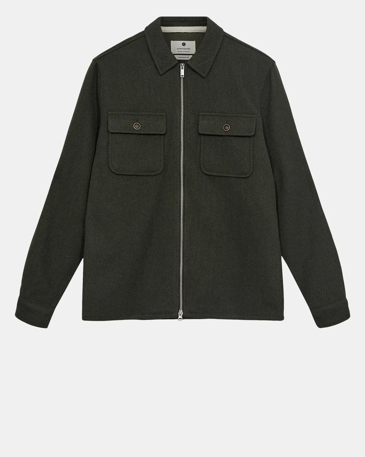 AKHANKY HEAVY TWILL OVERSHIRT - Forest night