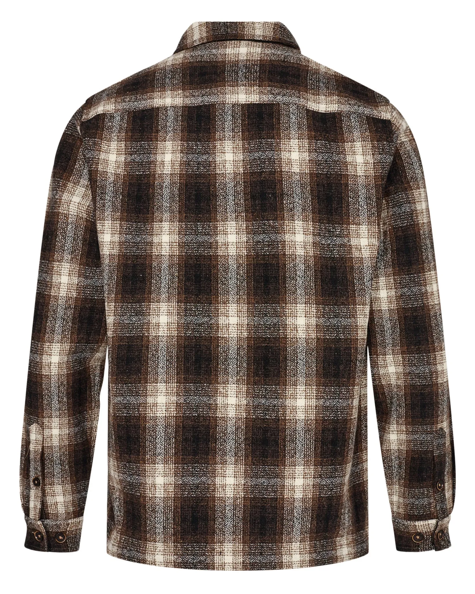 AKLION HEAVY CHECK OVERSHIRT - Chocolate Brown