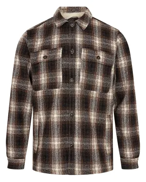 AKLION HEAVY CHECK OVERSHIRT - Chocolate Brown