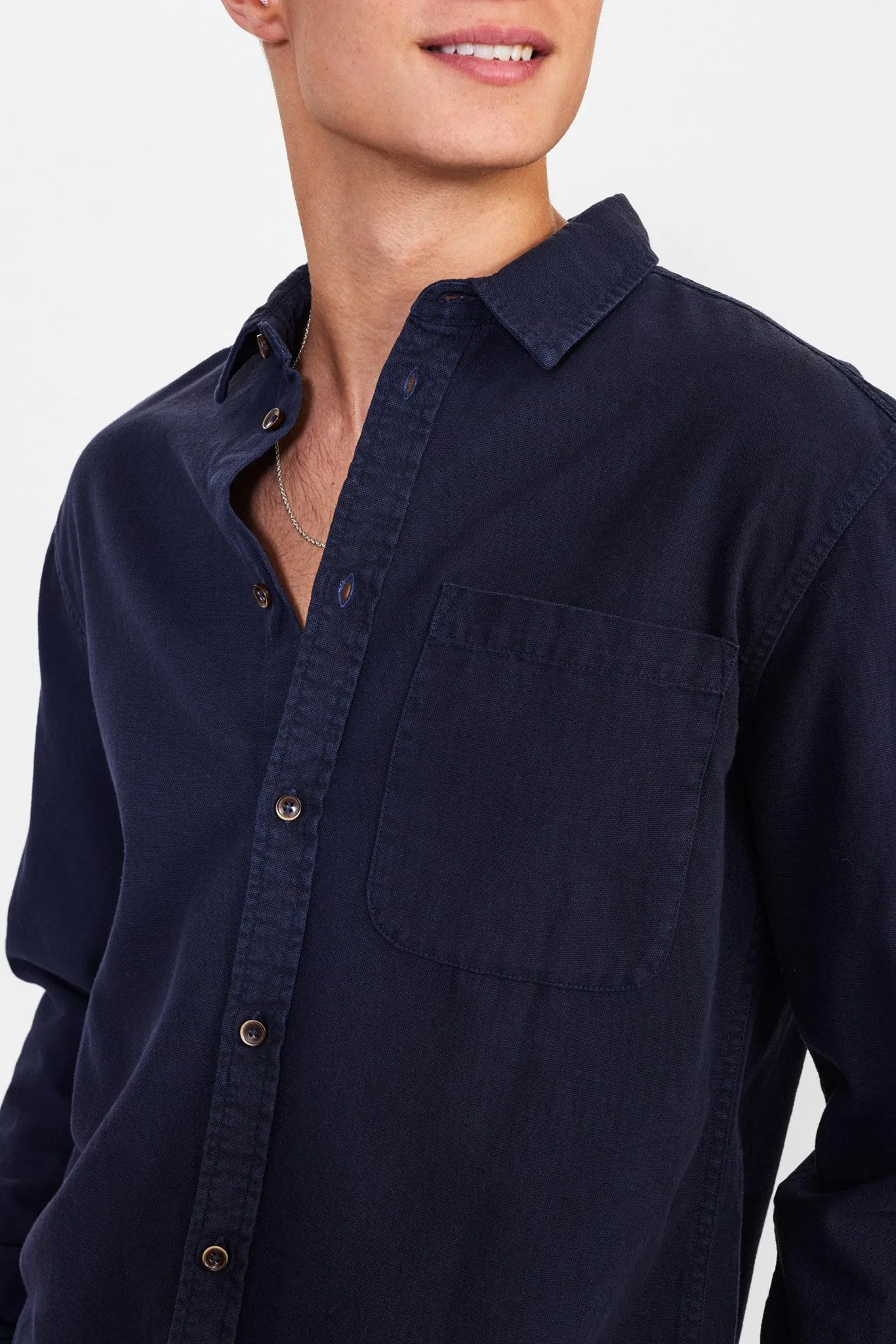 AKLOUIS HEAVY OXFORD SHIRT - Dark Navy
