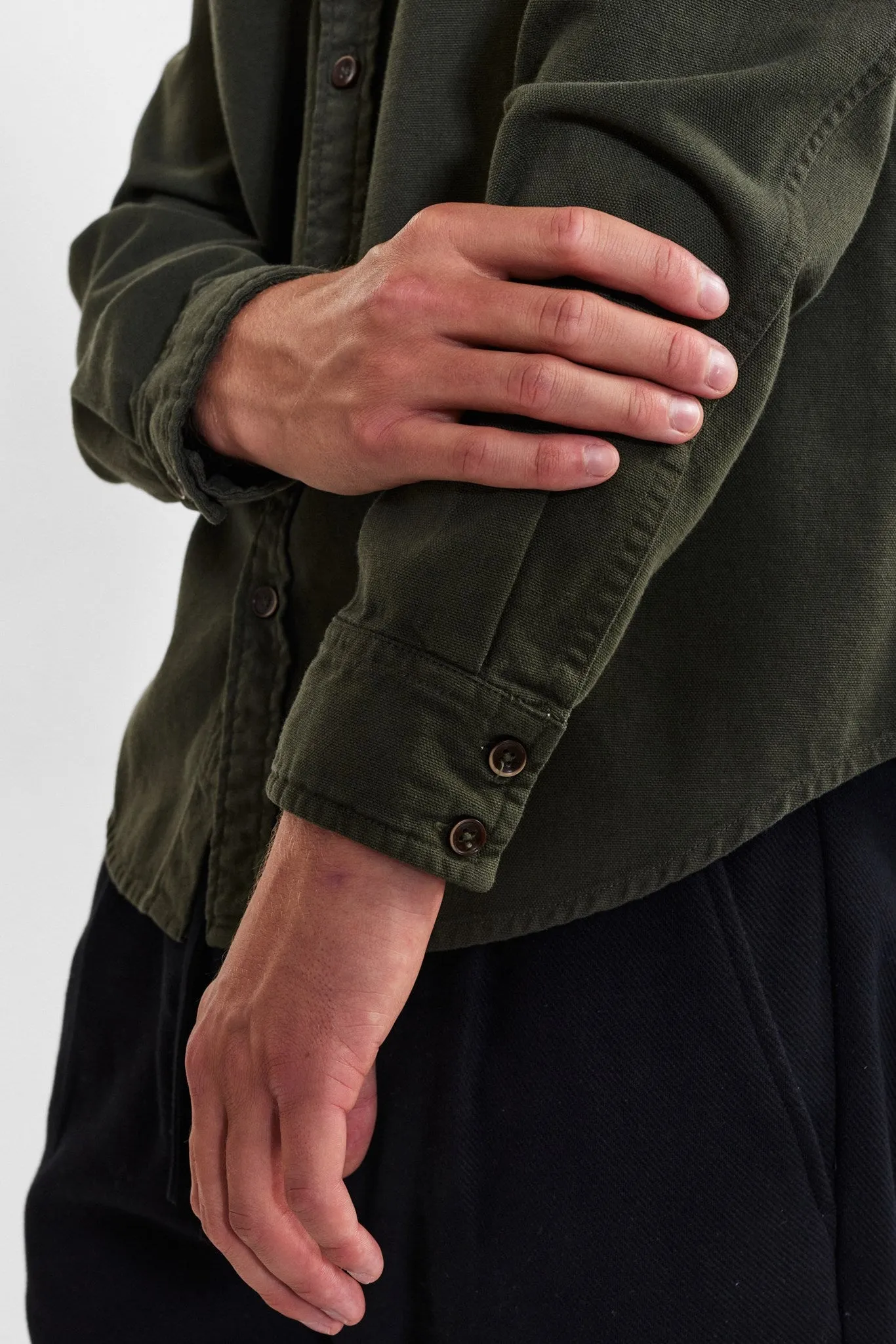 AKLOUIS HEAVY OXFORD SHIRT - Forest night