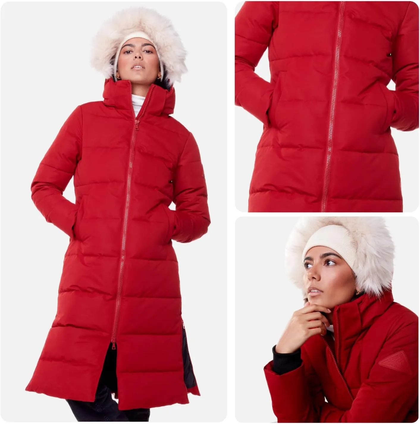 ALPINE NORTH Kluane Womens Vegan Down Recycled Ultra Long Winter Parka with Hood