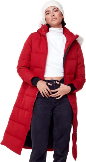 ALPINE NORTH Kluane Womens Vegan Down Recycled Ultra Long Winter Parka with Hood