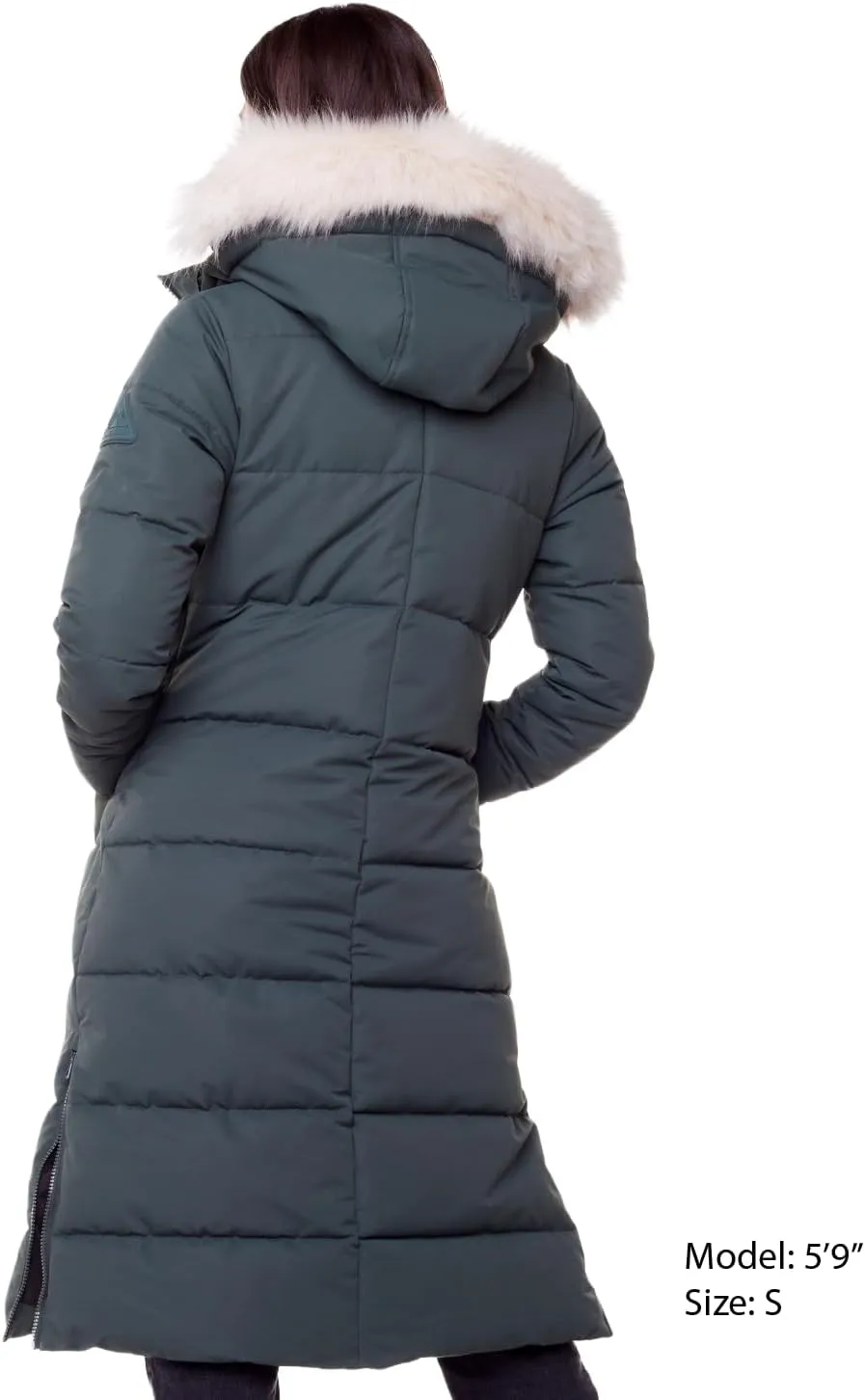 ALPINE NORTH Kluane Womens Vegan Down Recycled Ultra Long Winter Parka with Hood
