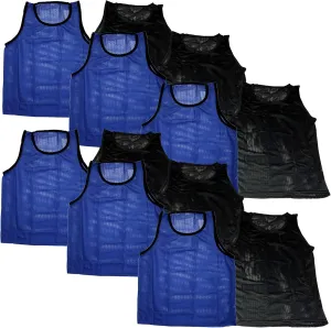 BlueDot Trading 12 Adult Men Woman Unisex Sports Pinnie Scrimmage Training Vest, Nylon Mesh  Soccer, Field Hockey, Lacrosse