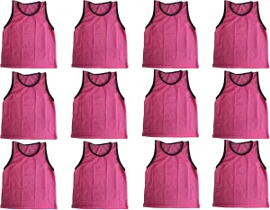 BlueDot Trading 12 Adult Men Woman Unisex Sports Pinnie Scrimmage Training Vest, Nylon Mesh  Soccer, Field Hockey, Lacrosse