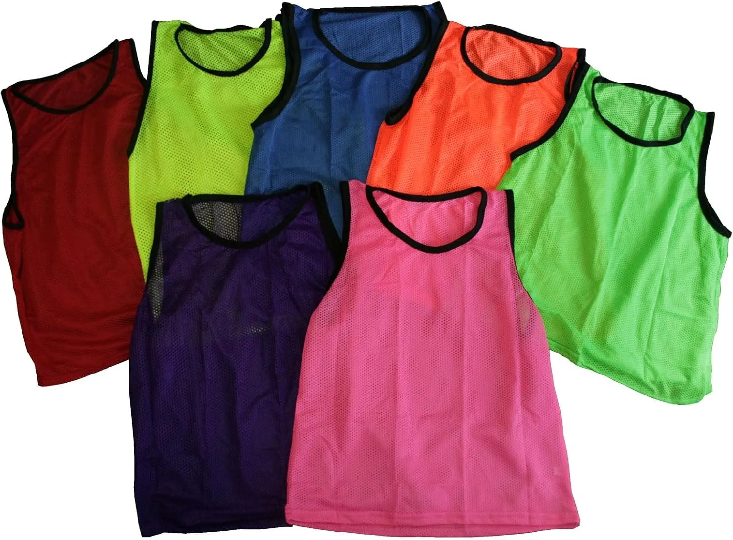 BlueDot Trading 12 Adult Men Woman Unisex Sports Pinnie Scrimmage Training Vest, Nylon Mesh  Soccer, Field Hockey, Lacrosse