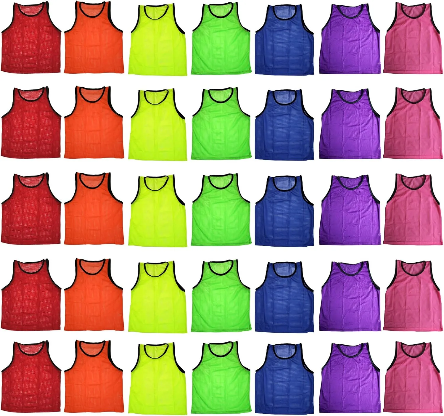 BlueDot Trading 12 Adult Men Woman Unisex Sports Pinnie Scrimmage Training Vest, Nylon Mesh  Soccer, Field Hockey, Lacrosse