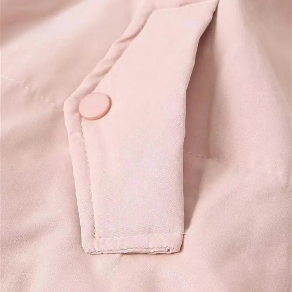 Casual Women Solid Hooded Cotton Jacket Thick Warm Padded Coat Loose Zipper Female Outwear(3X-Large)