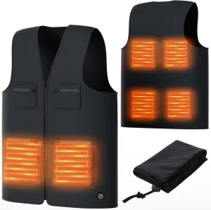 Heated Vest for Men Women Fleece Vests for Hiking Skiing Camping, Insulated Electric Vest For Winter Outdoors