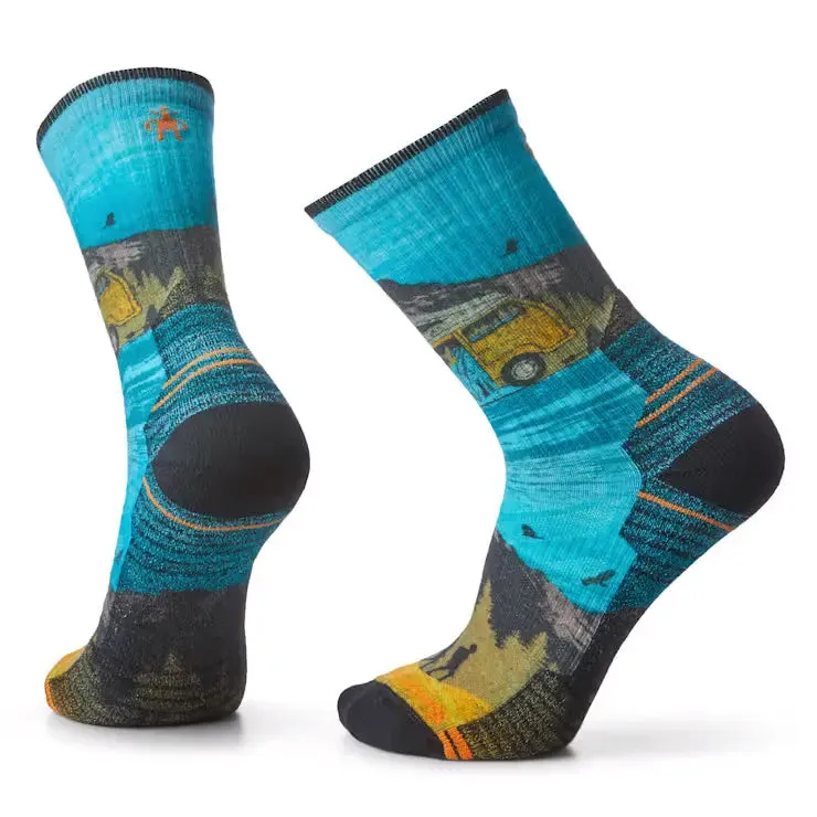 Hike Light Cushion Great Excursion Print Crew Socks – Merino Wool Performance