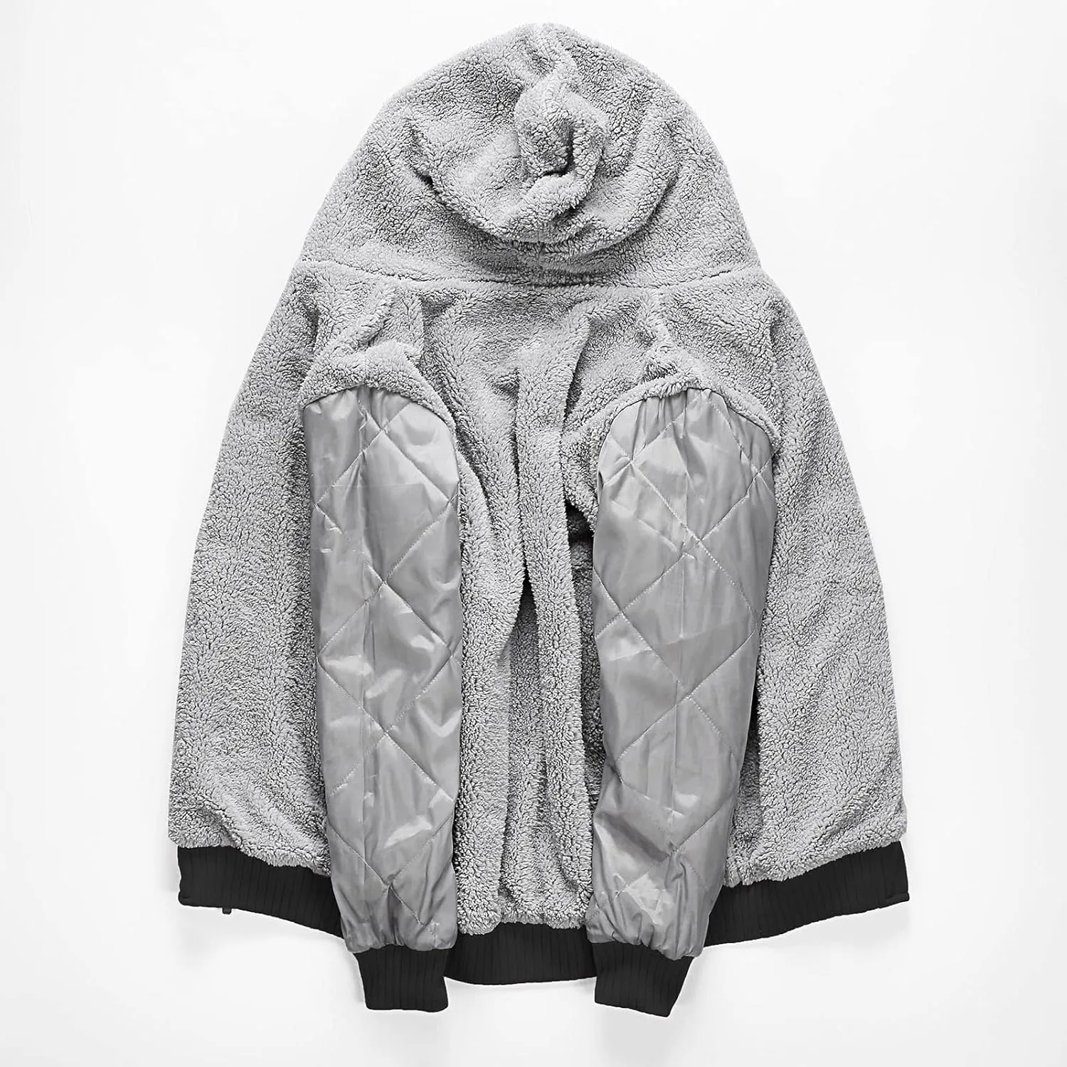 Hoodies for Men Casual Zip Up Heavyweight Fleece Hooded Sweatshirts Winter Sherpa Lined Warm Pullover Jackets