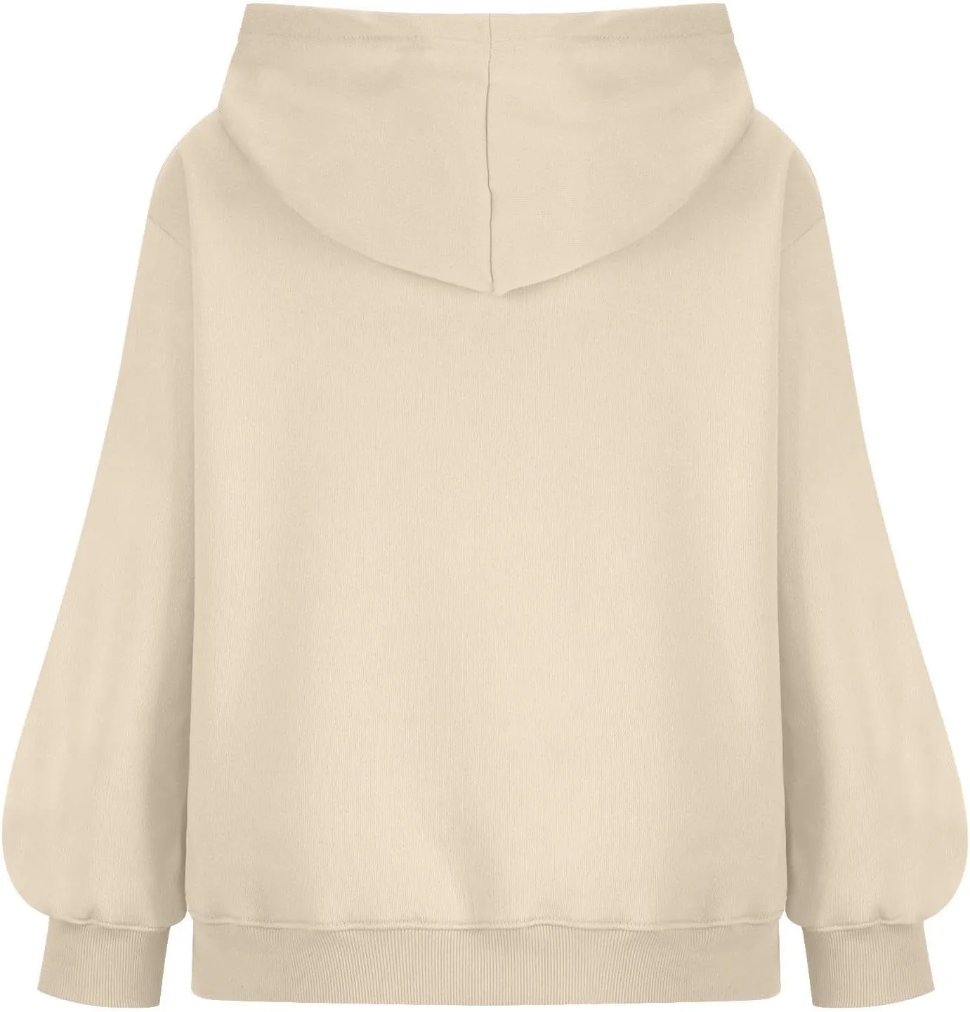 Hoodies For Women Loose Solid Long Sleeve Drawstring Oversized Sweatshirt Trendy Pullover Fall Winter Warm