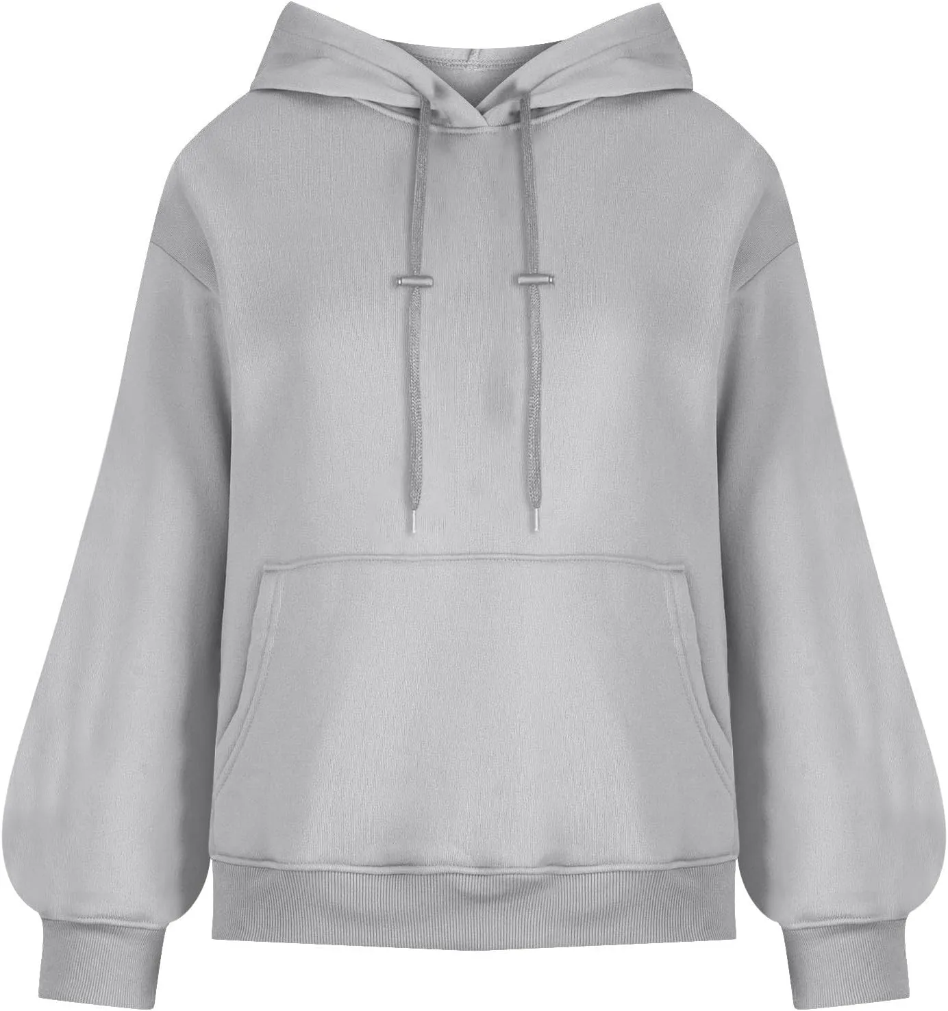 Hoodies For Women Loose Solid Long Sleeve Drawstring Oversized Sweatshirt Trendy Pullover Fall Winter Warm