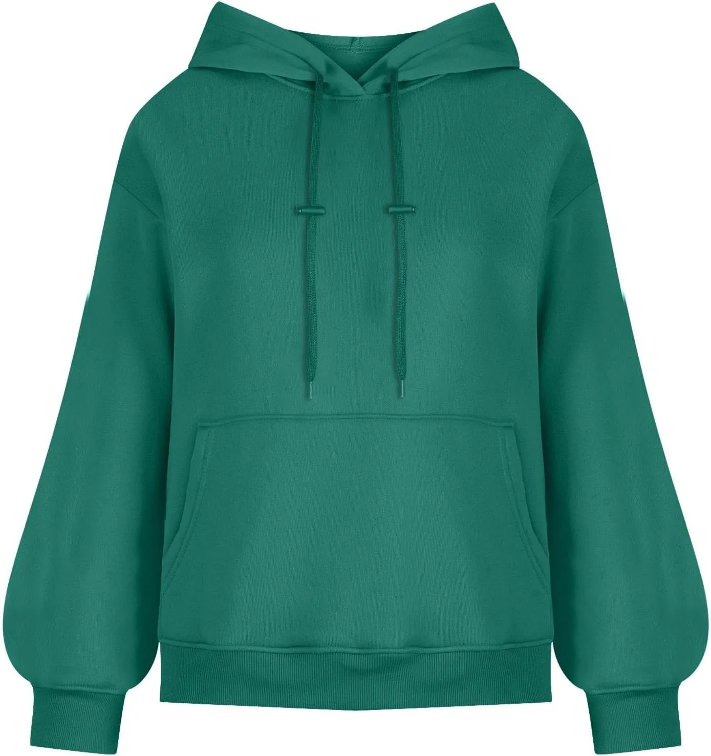 Hoodies For Women Loose Solid Long Sleeve Drawstring Oversized Sweatshirt Trendy Pullover Fall Winter Warm