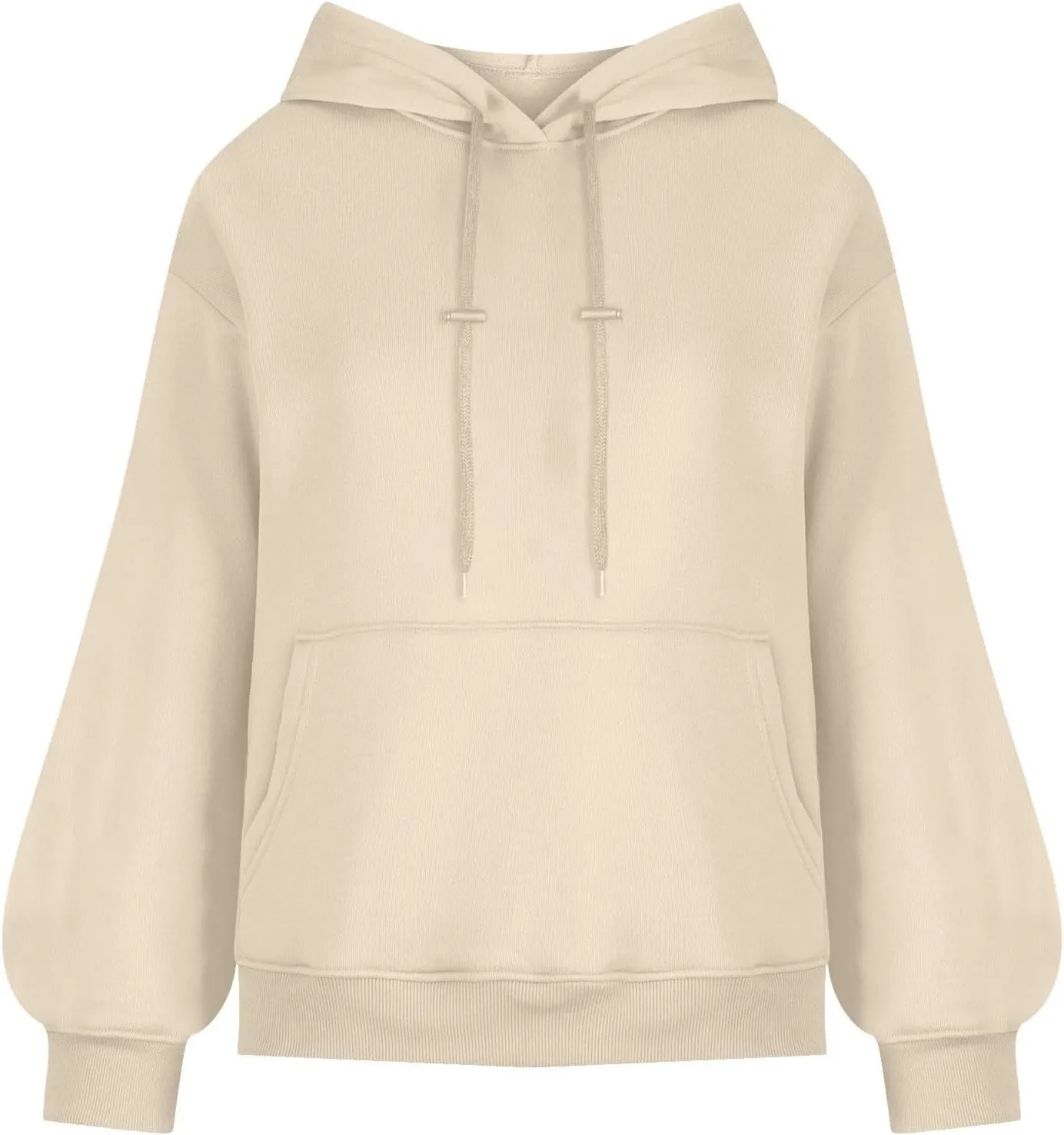 Hoodies For Women Loose Solid Long Sleeve Drawstring Oversized Sweatshirt Trendy Pullover Fall Winter Warm