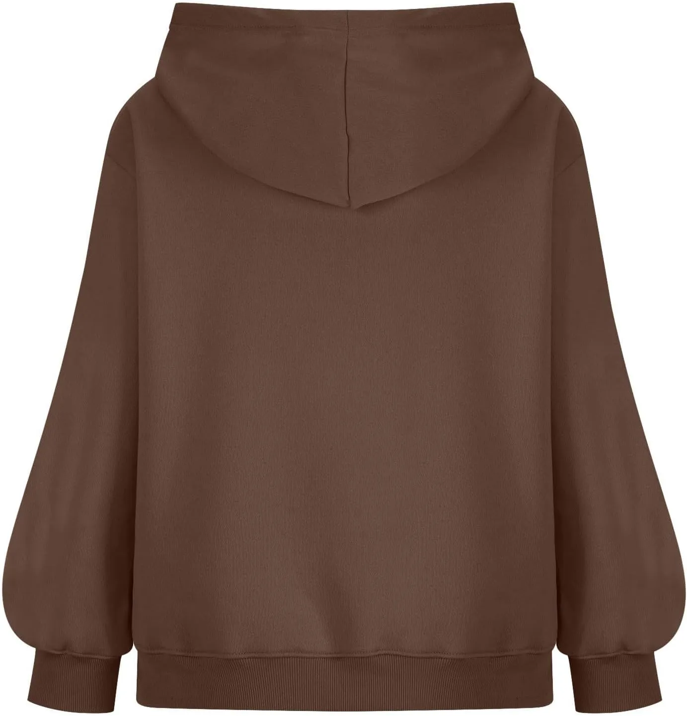 Hoodies For Women Loose Solid Long Sleeve Drawstring Oversized Sweatshirt Trendy Pullover Fall Winter Warm