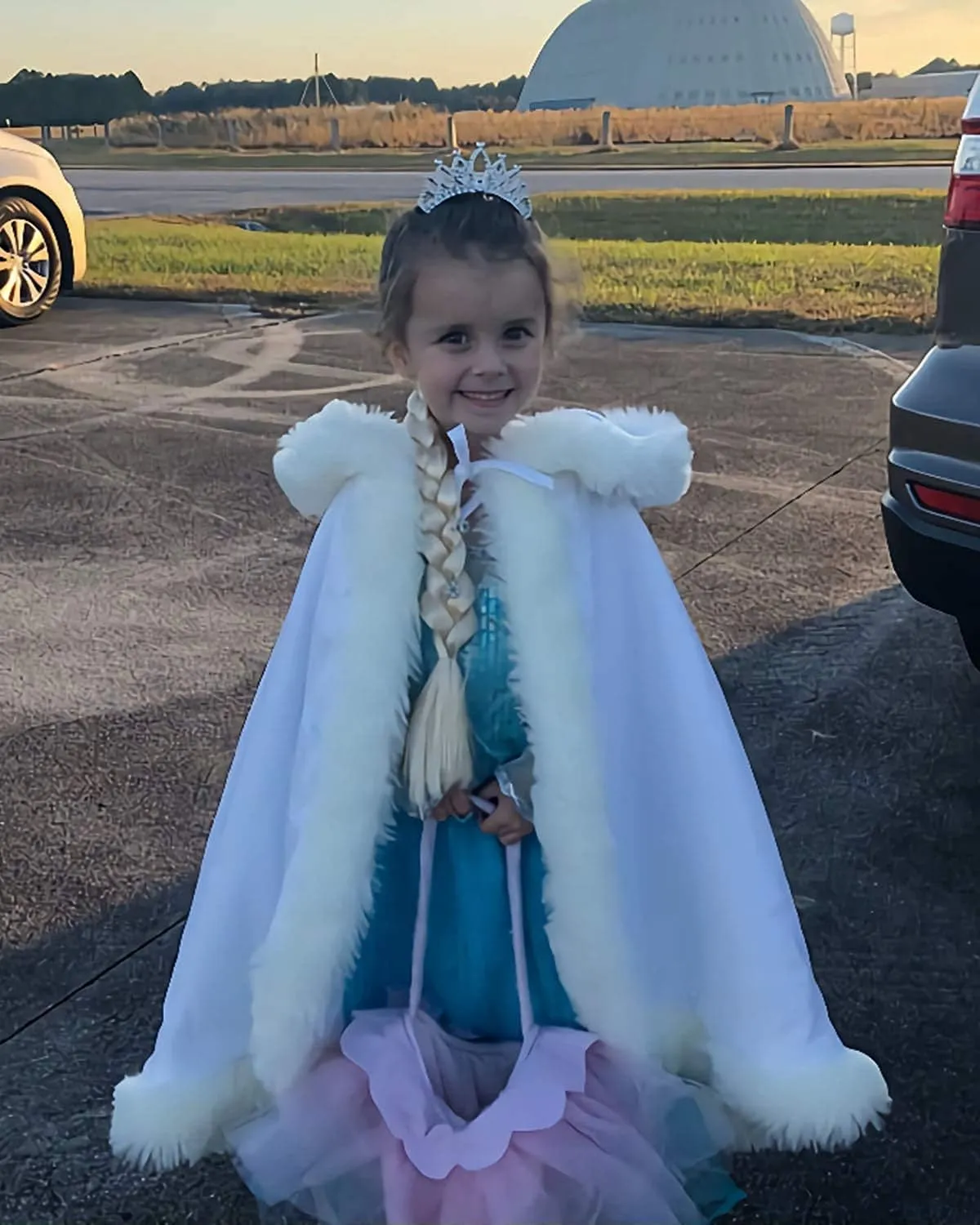 Lemai Baby Flower Girls Hooded Cape Winter Wedding Cloak for Kids Junior Bridesmaid Warm Fur