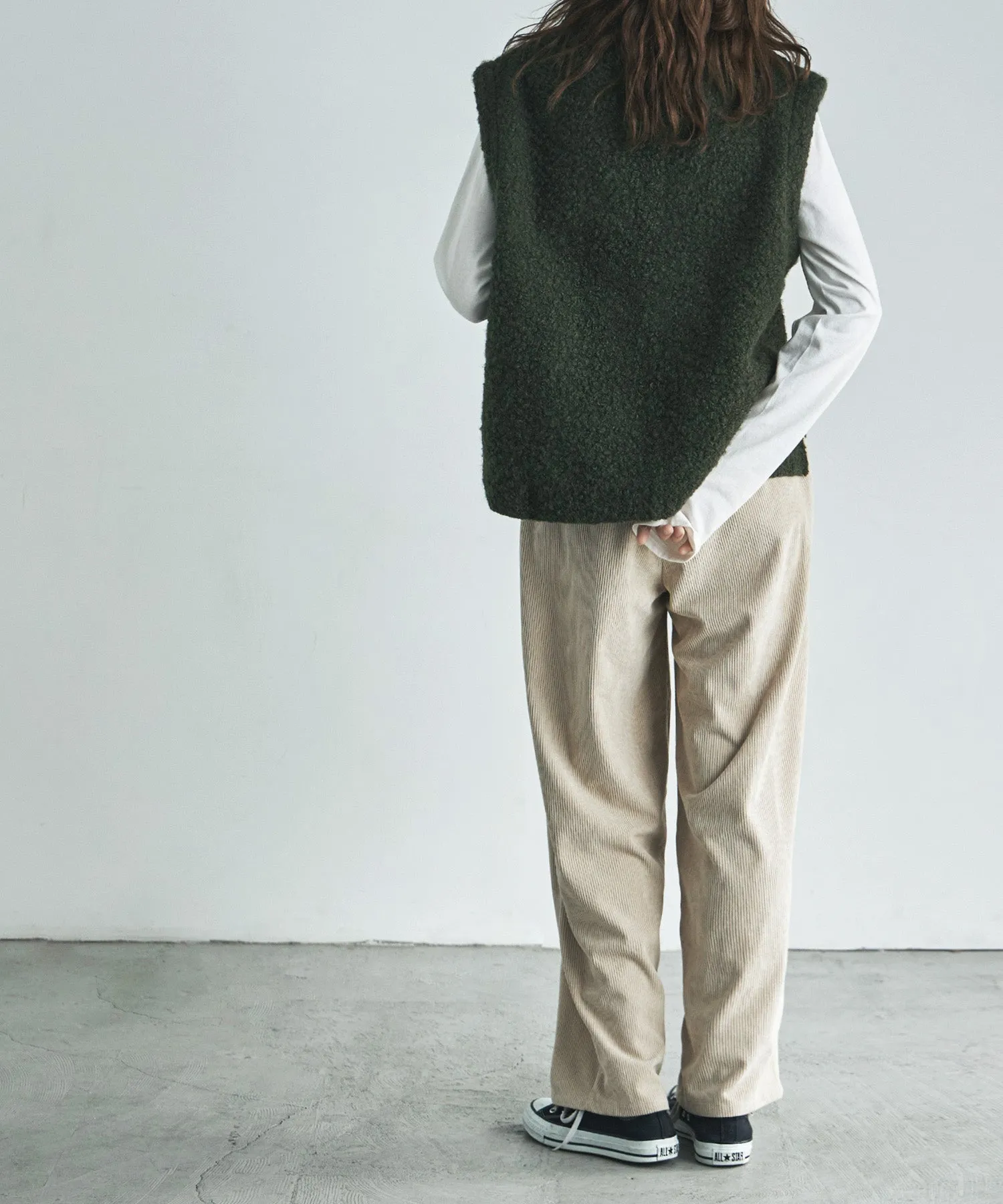 Ling wool high-neck vest