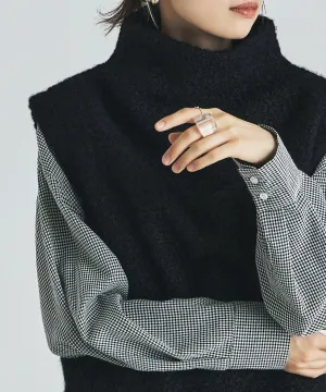 Ling wool high-neck vest