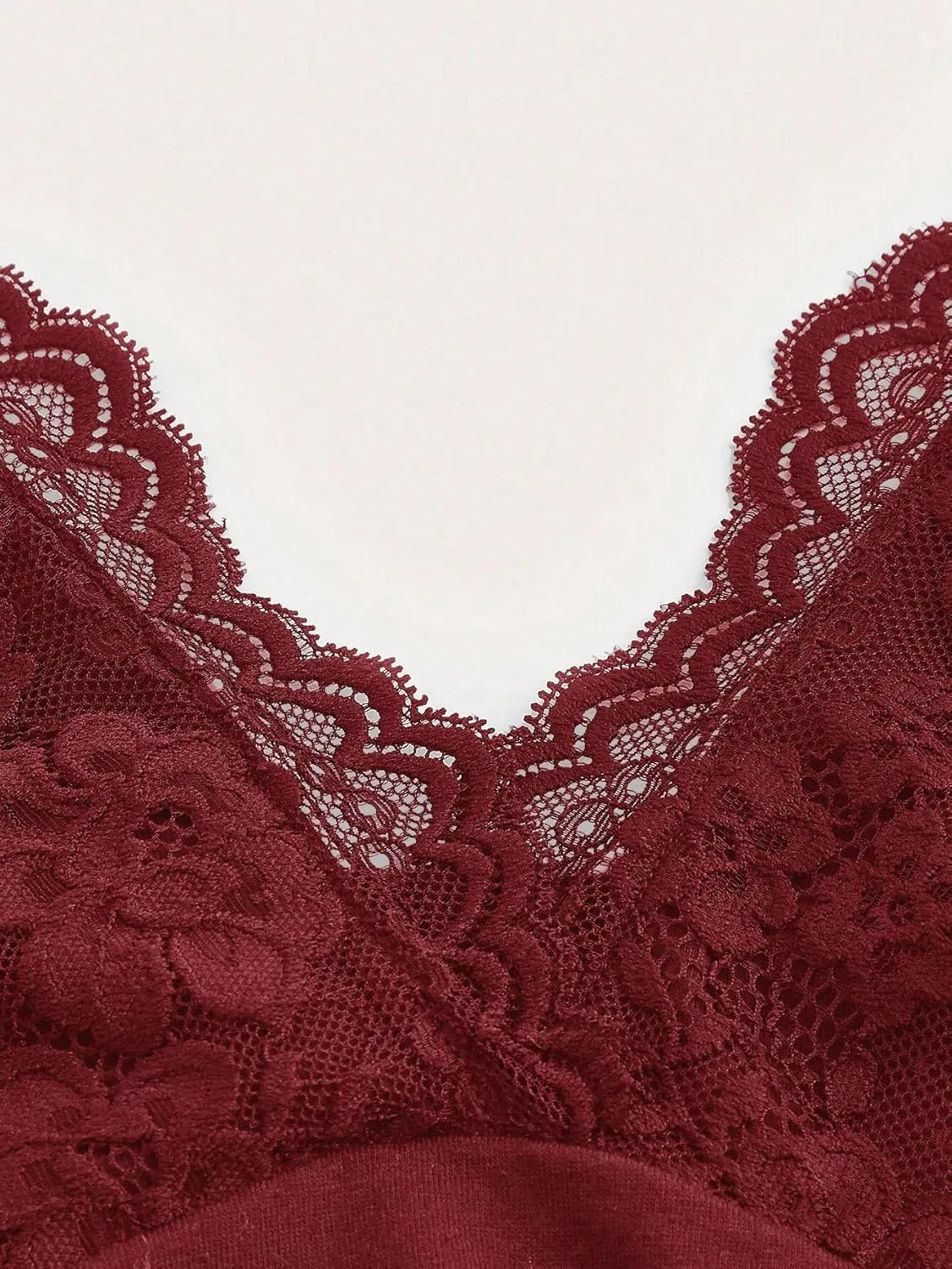 LOFAAC Women Sexy Y2K V Neck Lace Patchwork Halter Tank Top Cute Slim Sleeveless Ruched Lace Trim Going Out Cami Shirt