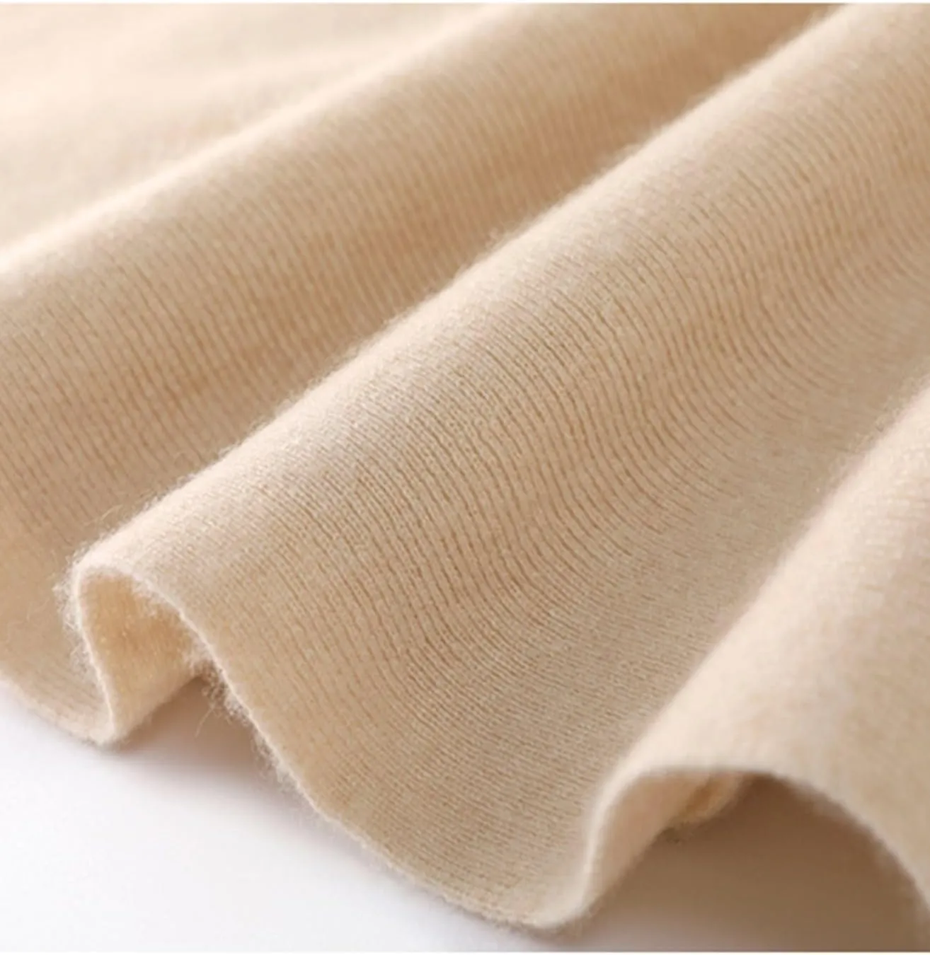 Long Skirt Women's Autumn Winter 100% Merino Wool Thick Knit Skirt Ribbed Elastic Pleated Fishtail Skirts