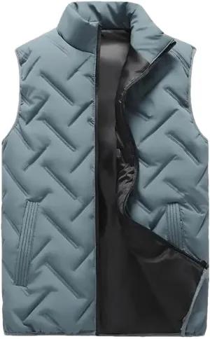 Men Vest Jackets Thick Vests Men Sleeveless Coats Warm Cotton-Padded Waistcoat Men Down Vest