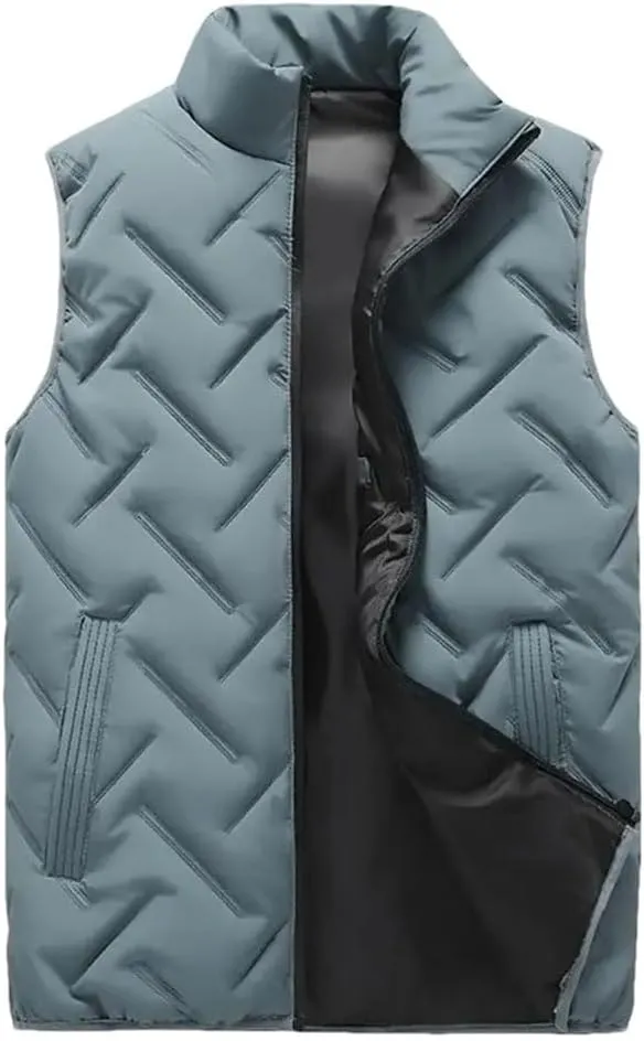Men Vest Jackets Thick Vests Men Sleeveless Coats Warm Cotton-Padded Waistcoat Men Down Vest