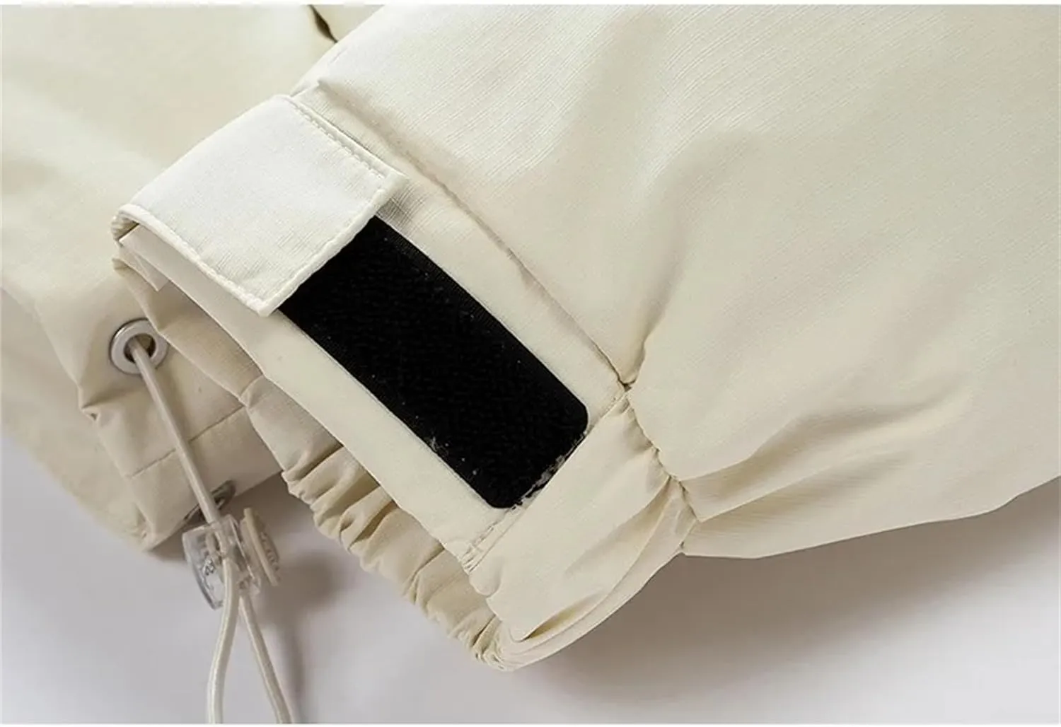 Men's Drawstring Stand Collar Solid Cotton-Padded Vintage Thick Warm Big Pocket Parka Coat
