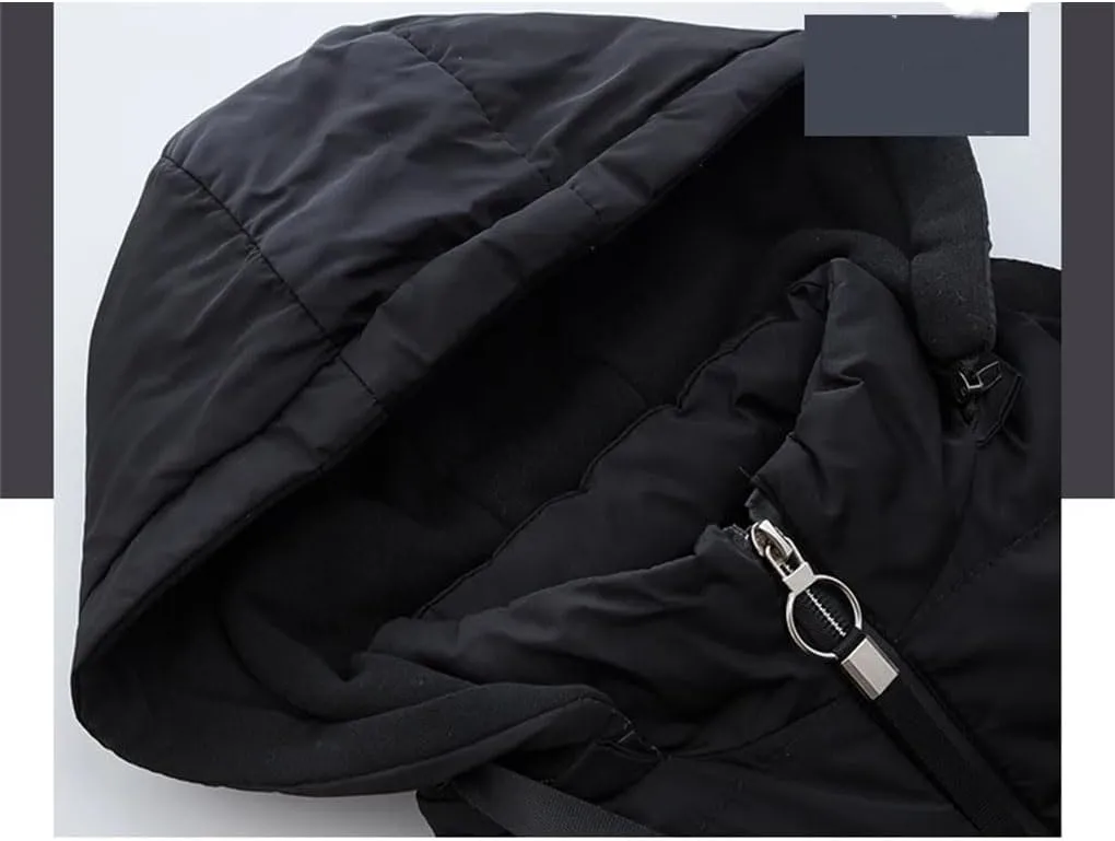 Mens Outdoors Vests Men's Winter Vest Cotton-Padded Vest Men Warm Hooded Waistcoat Male Coats Vests