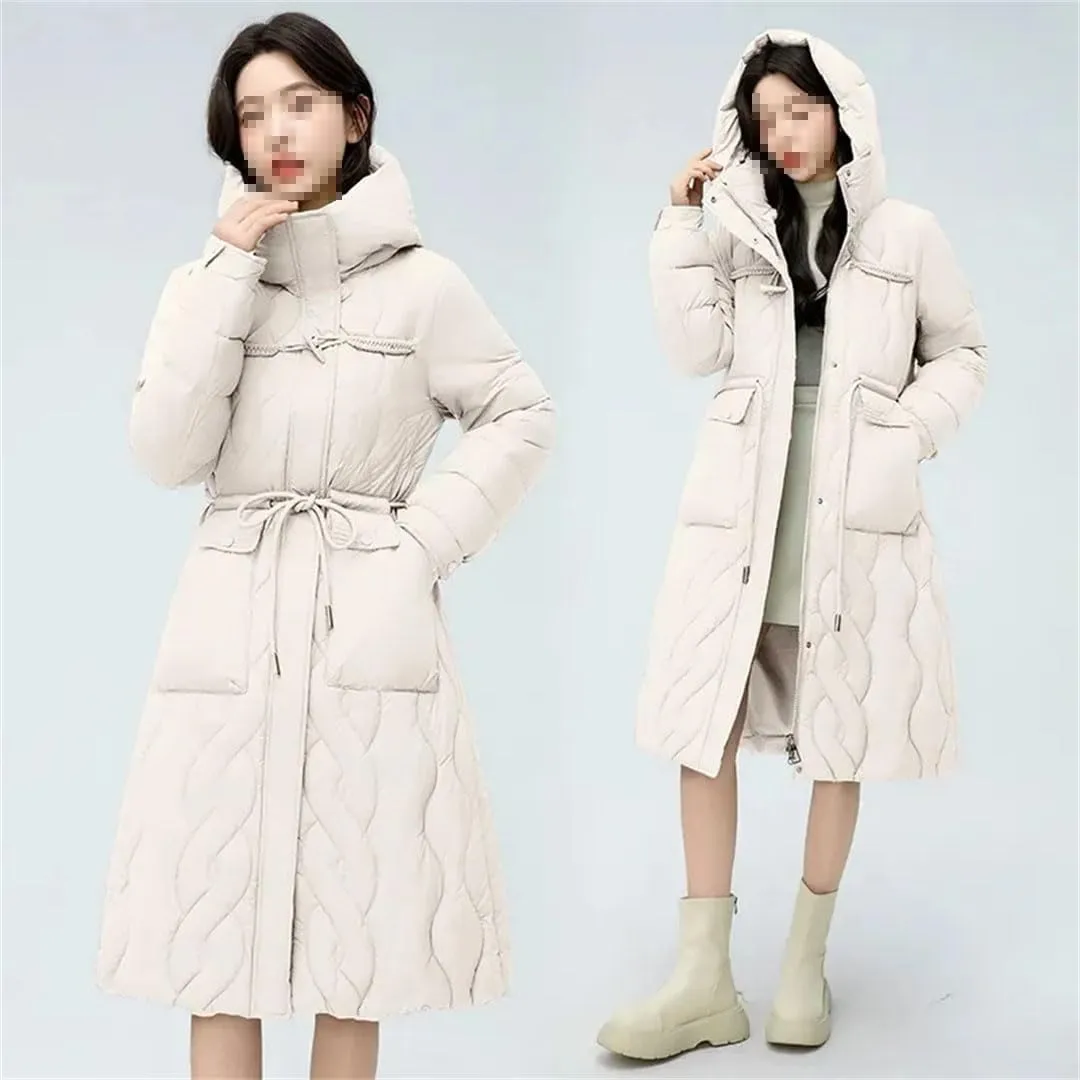Pegsmio Women's Puffer Jacket Loose Cotton Padded Coats Winter Hooded Parkas Thick Warm Wadded Jackets