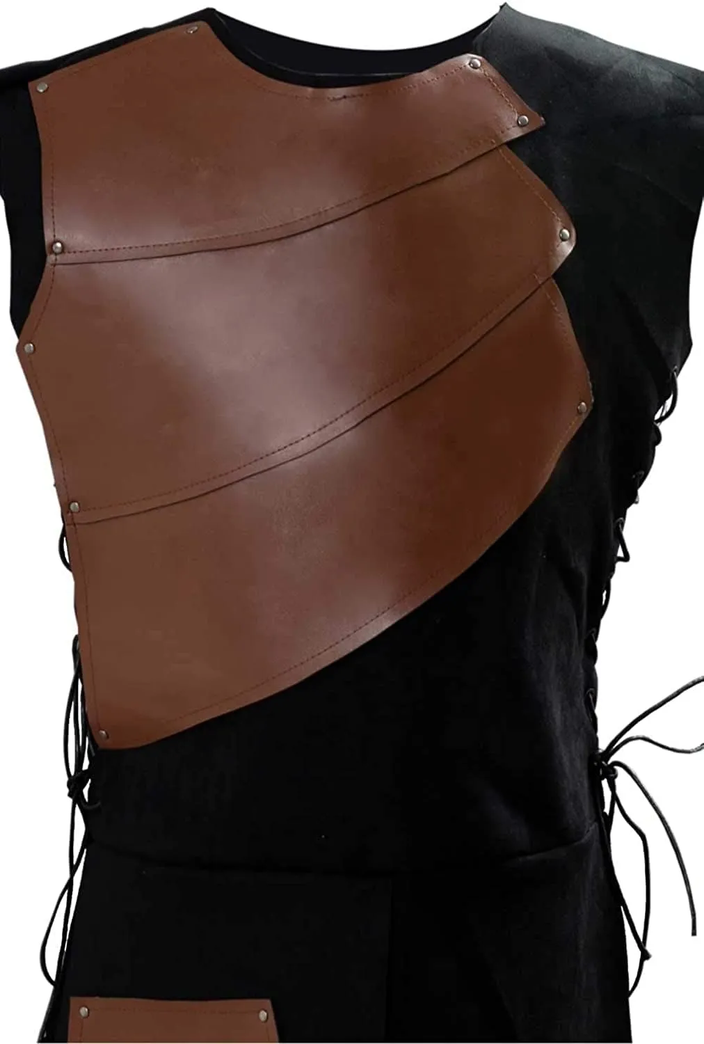 Pexlaxy Men's Medieval Sleeveless Waistcoats Costume Renaissance Victorian Waistcoats Vests