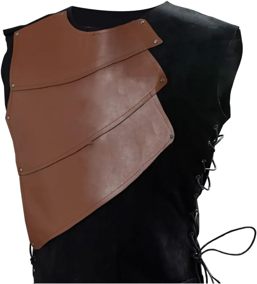 Pexlaxy Men's Medieval Sleeveless Waistcoats Costume Renaissance Victorian Waistcoats Vests