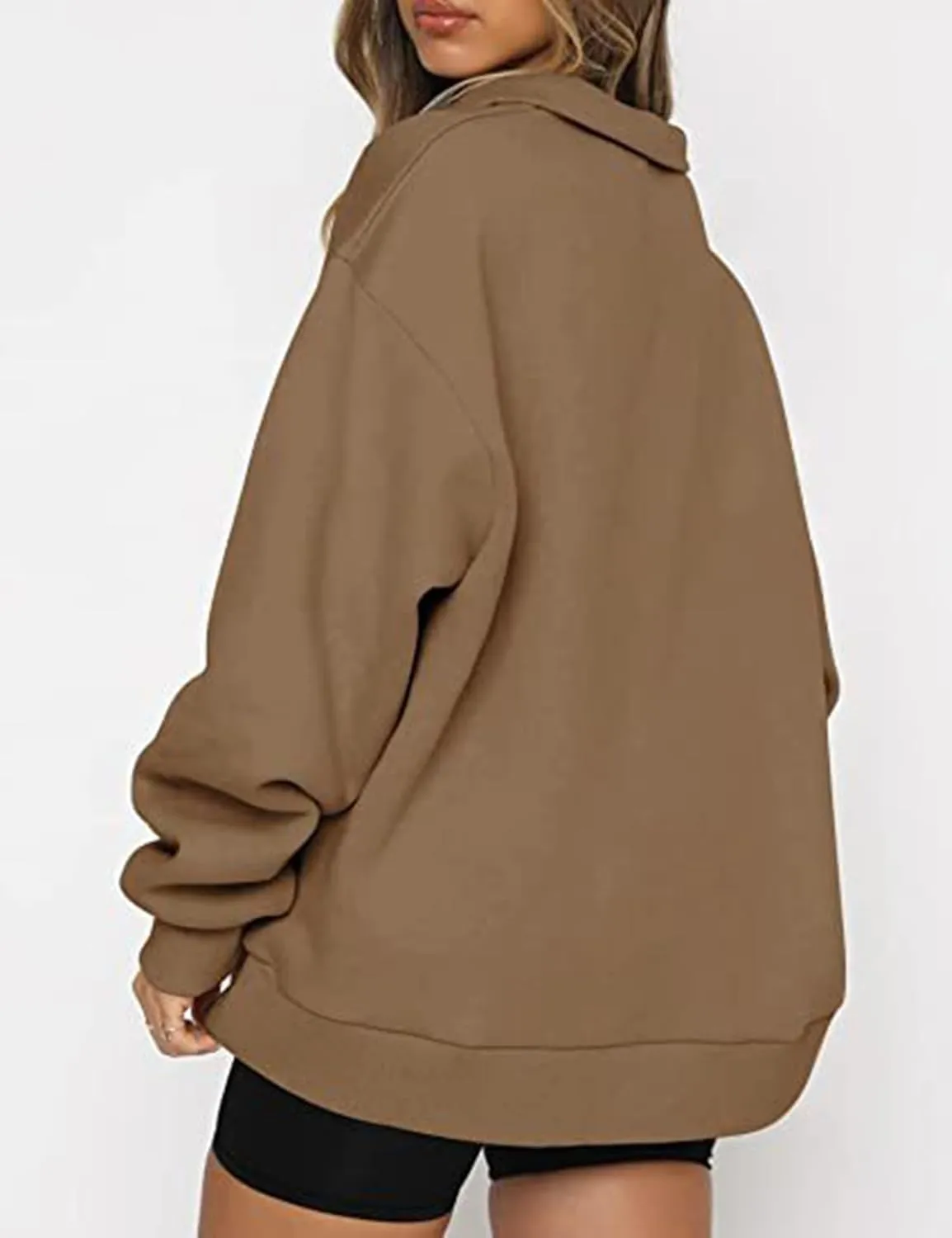 PLMOKN Hoodies for Women Zip Up Fashion Cropped Sweatshirts Long Sleeve Fall Winter Fuzzy Warm Pullover Outfits Clothes
