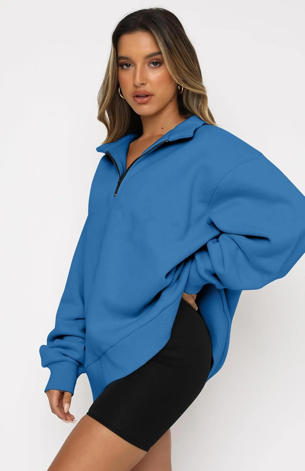 PLMOKN Hoodies for Women Zip Up Fashion Cropped Sweatshirts Long Sleeve Fall Winter Fuzzy Warm Pullover Outfits Clothes