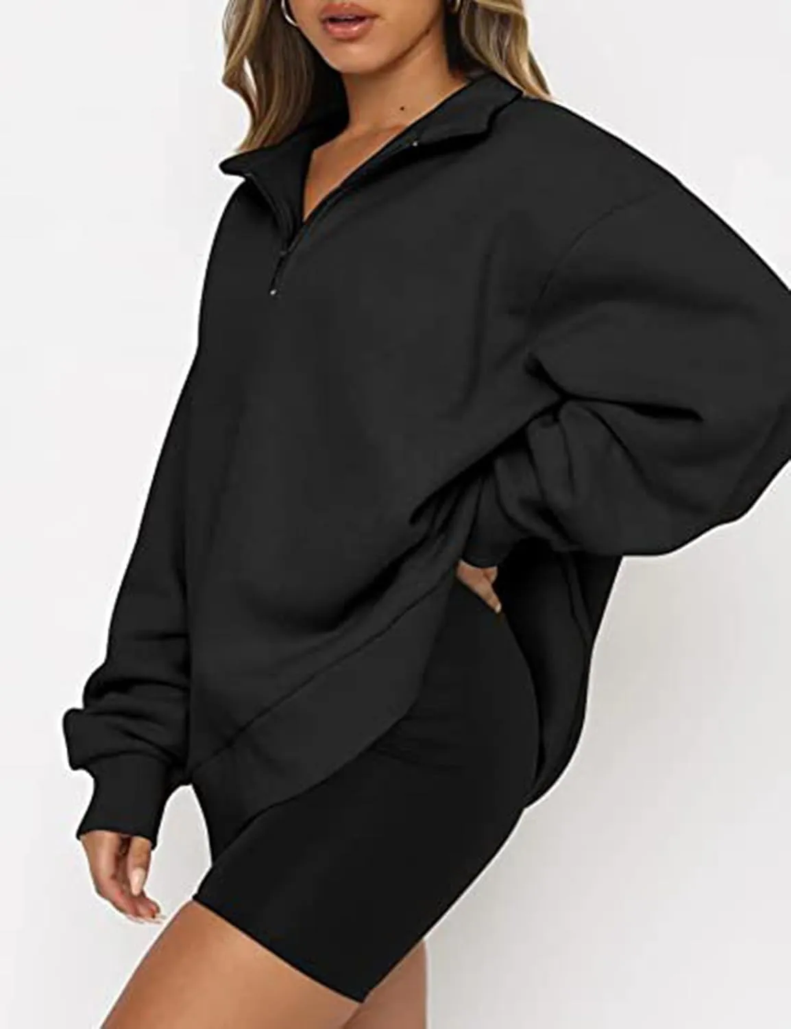 PLMOKN Hoodies for Women Zip Up Fashion Cropped Sweatshirts Long Sleeve Fall Winter Fuzzy Warm Pullover Outfits Clothes