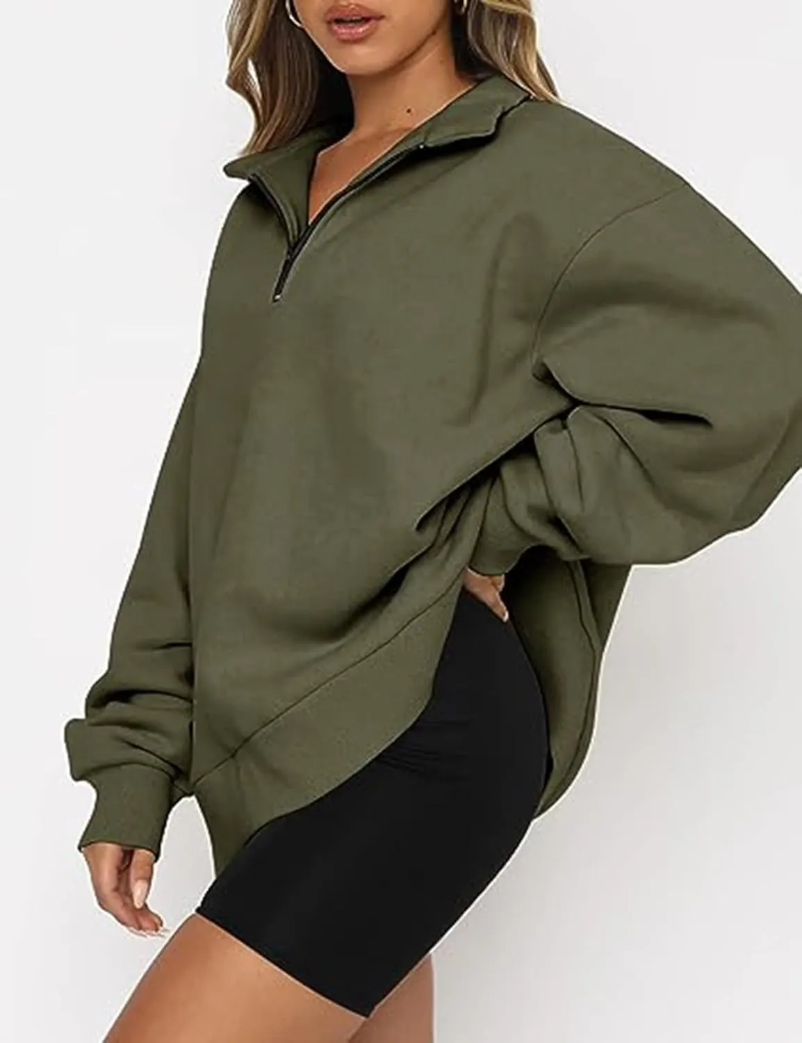 PLMOKN Hoodies for Women Zip Up Fashion Cropped Sweatshirts Long Sleeve Fall Winter Fuzzy Warm Pullover Outfits Clothes
