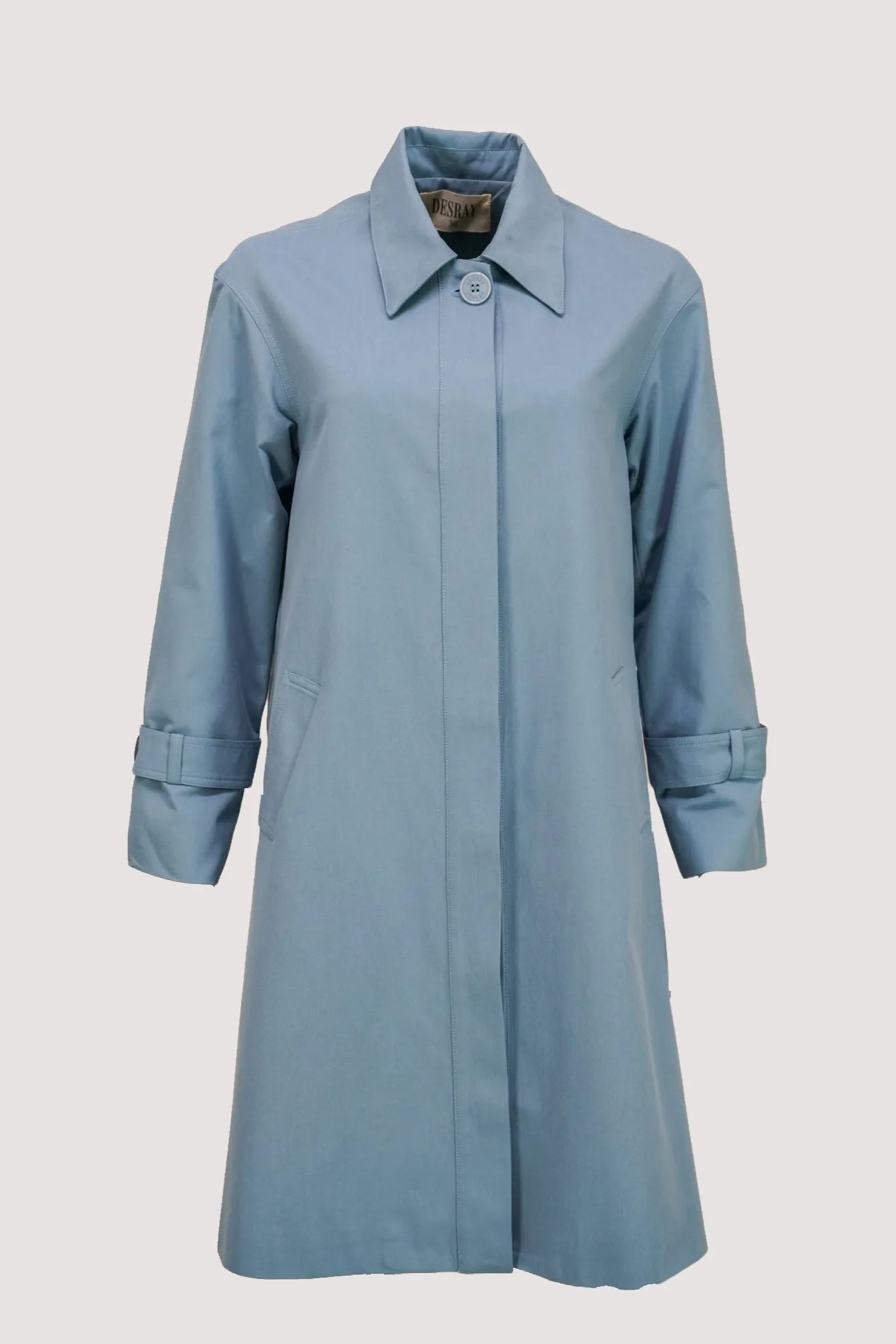 Powder Blue A Line Swing Coat