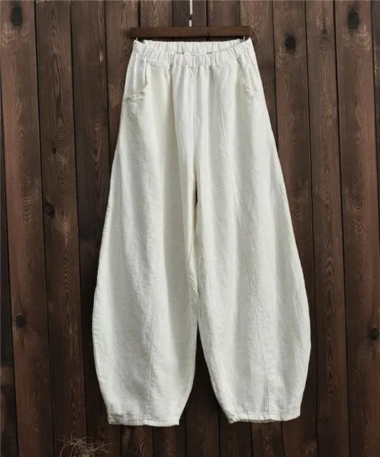 Sakura Wide Leg Linen Pants | Zen