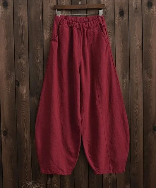 Sakura Wide Leg Linen Pants | Zen