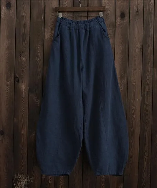 Sakura Wide Leg Linen Pants | Zen