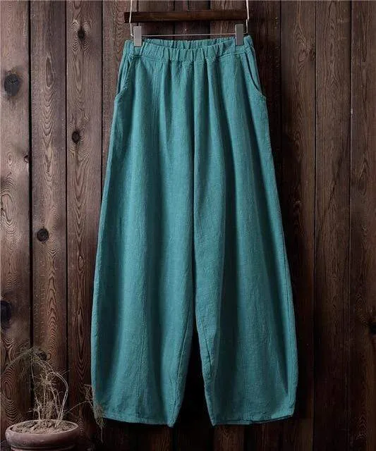 Sakura Wide Leg Linen Pants | Zen