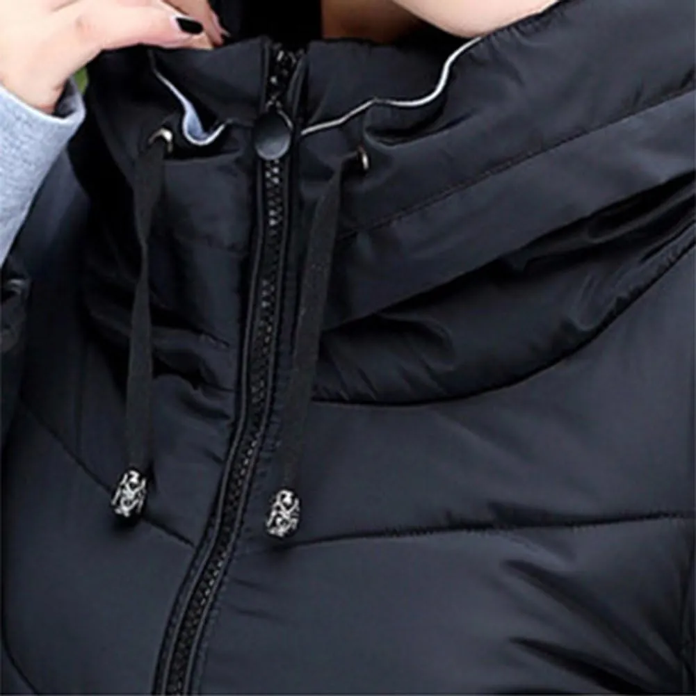 sandbank Women's Winter Parka Jacket Warm Stand Collar Cotton Quilted Down Coat